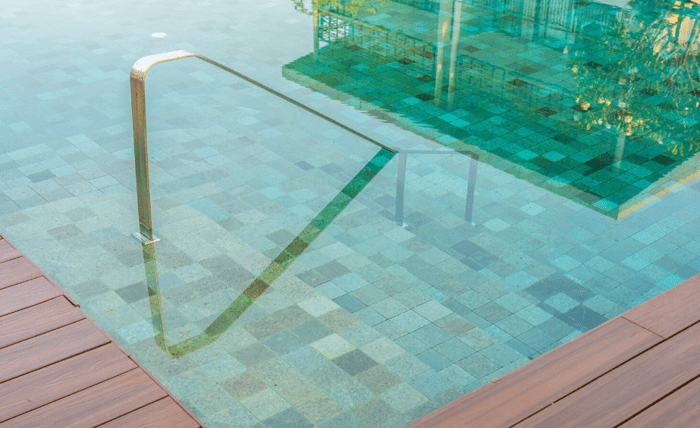 Design Ideas Using Mosaic Pool Tiles for Pool Steps and Waterlines Screenshot 11